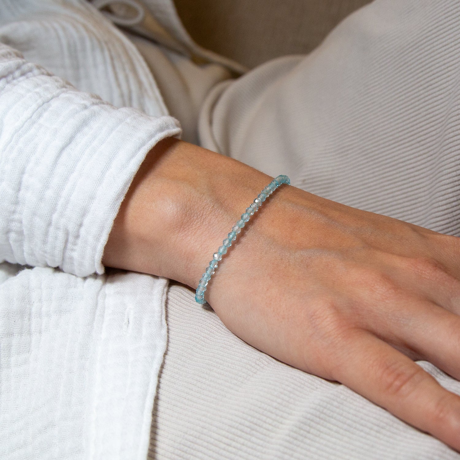 Topaz Armband facettiert 3mm- Dezember Birthstone - BONES & BUDDHAS
