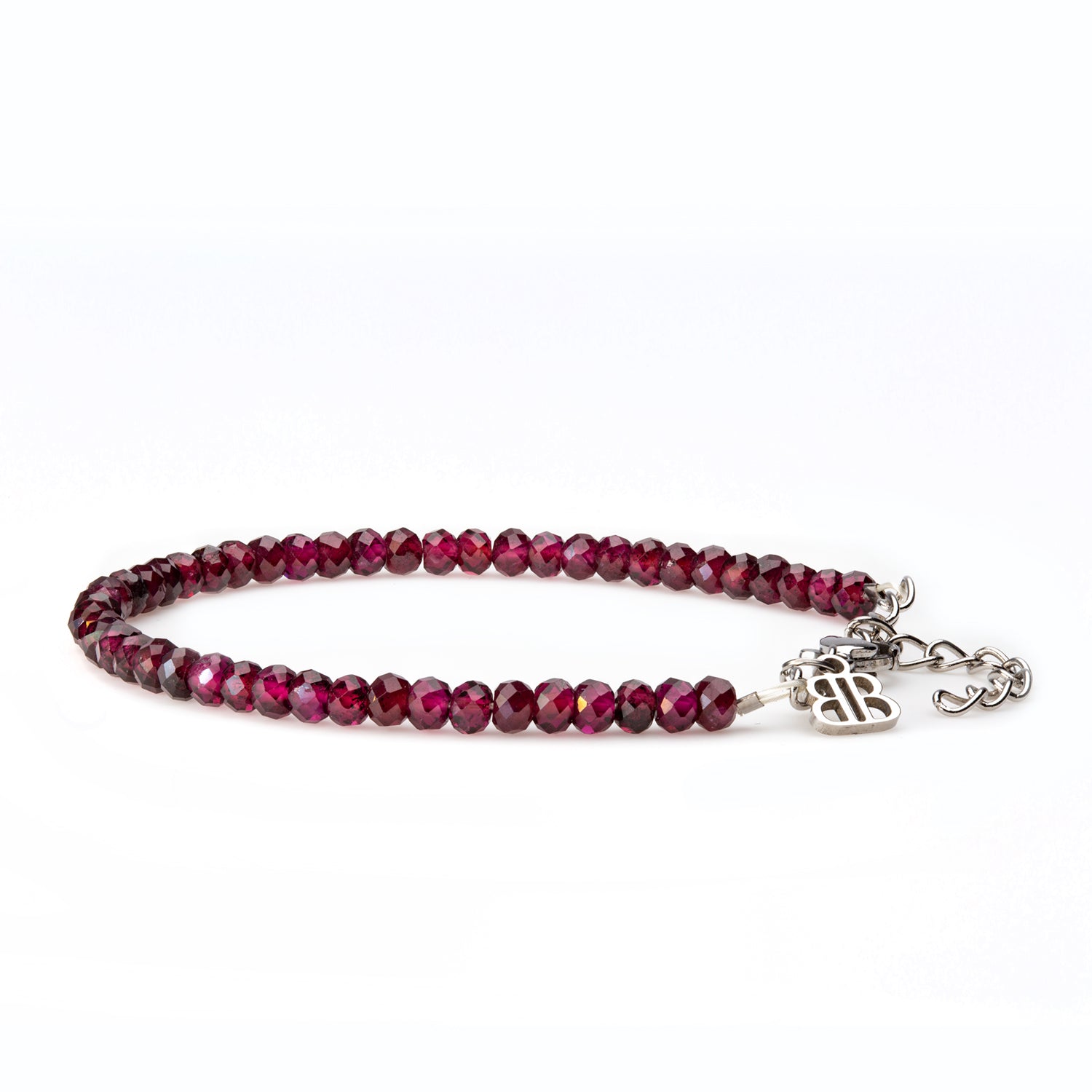 Granat Armband facettiert 3mm- Januar Birthstone - BONES & BUDDHAS